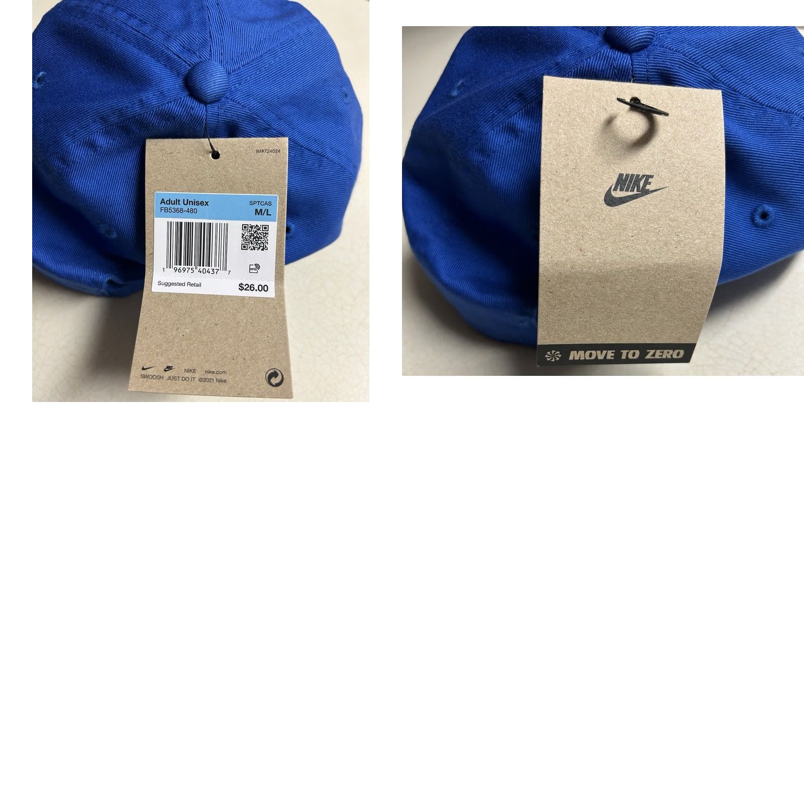 Nike Nike Club Cap Unstructured Dad Hat Adult M/L Blue Mens Womens Size ONE SIZE - 8 Thumbnail