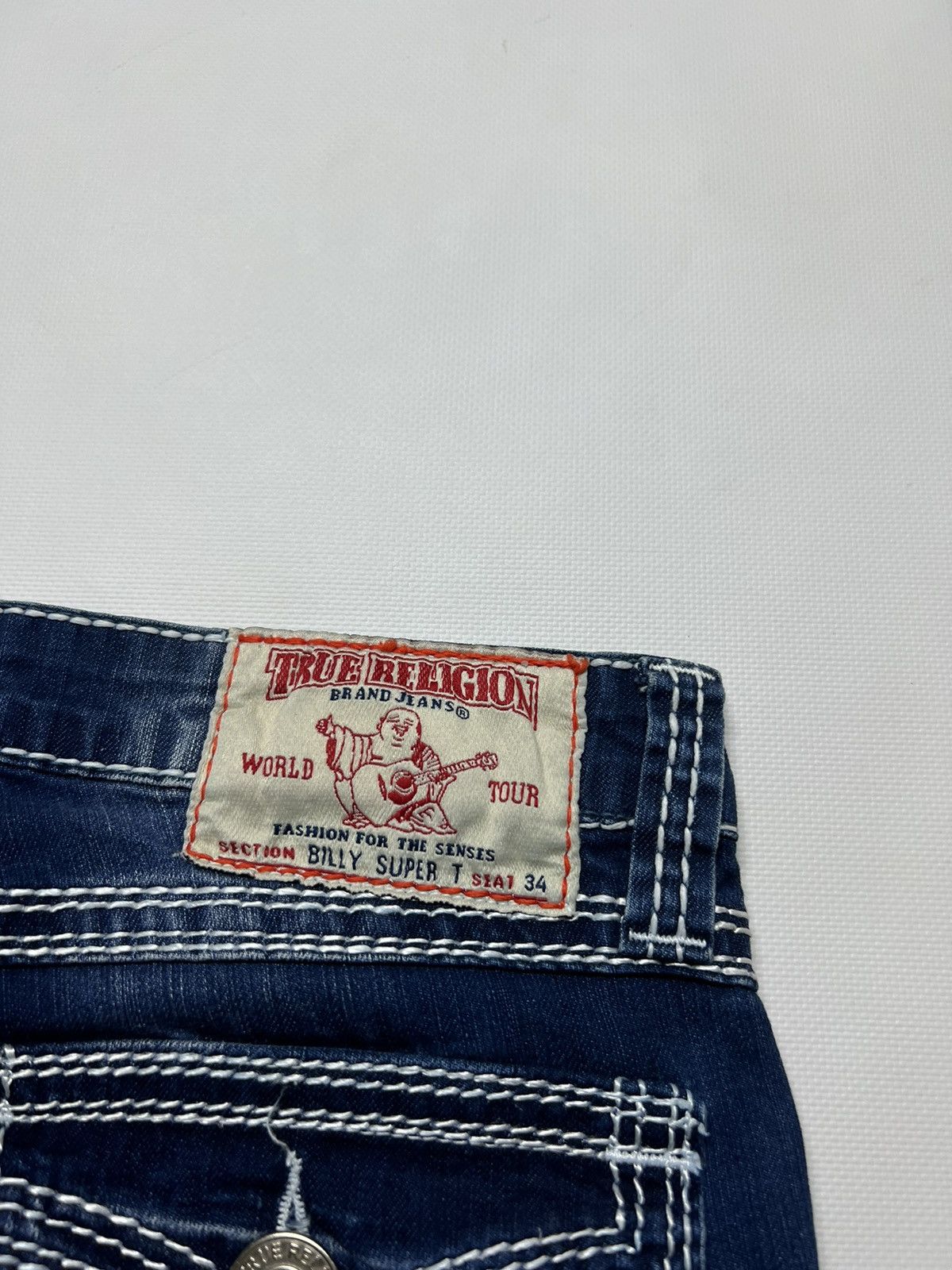True Religion × Vintage Vintage Y2k True Religion 💙 Billy Super Denim Jeans 00’s Size 34" / US 12 / IT 48 - 7 Thumbnail