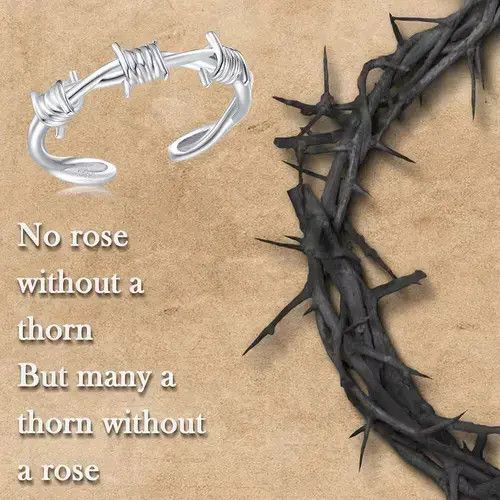Ring Of Fire Twist Thorns Wire Ring Size ONE SIZE - 4 Thumbnail