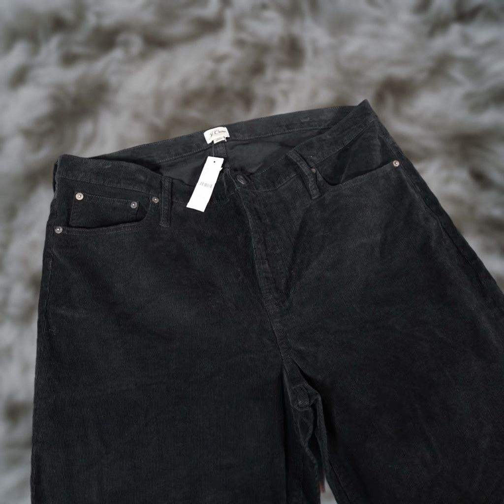 J.Crew J.Crew Women's Vintage Slim Straight Corduroy Pants 35 Black Casual Fall Spring Summer New Size 35" - 1 Thumbnail
