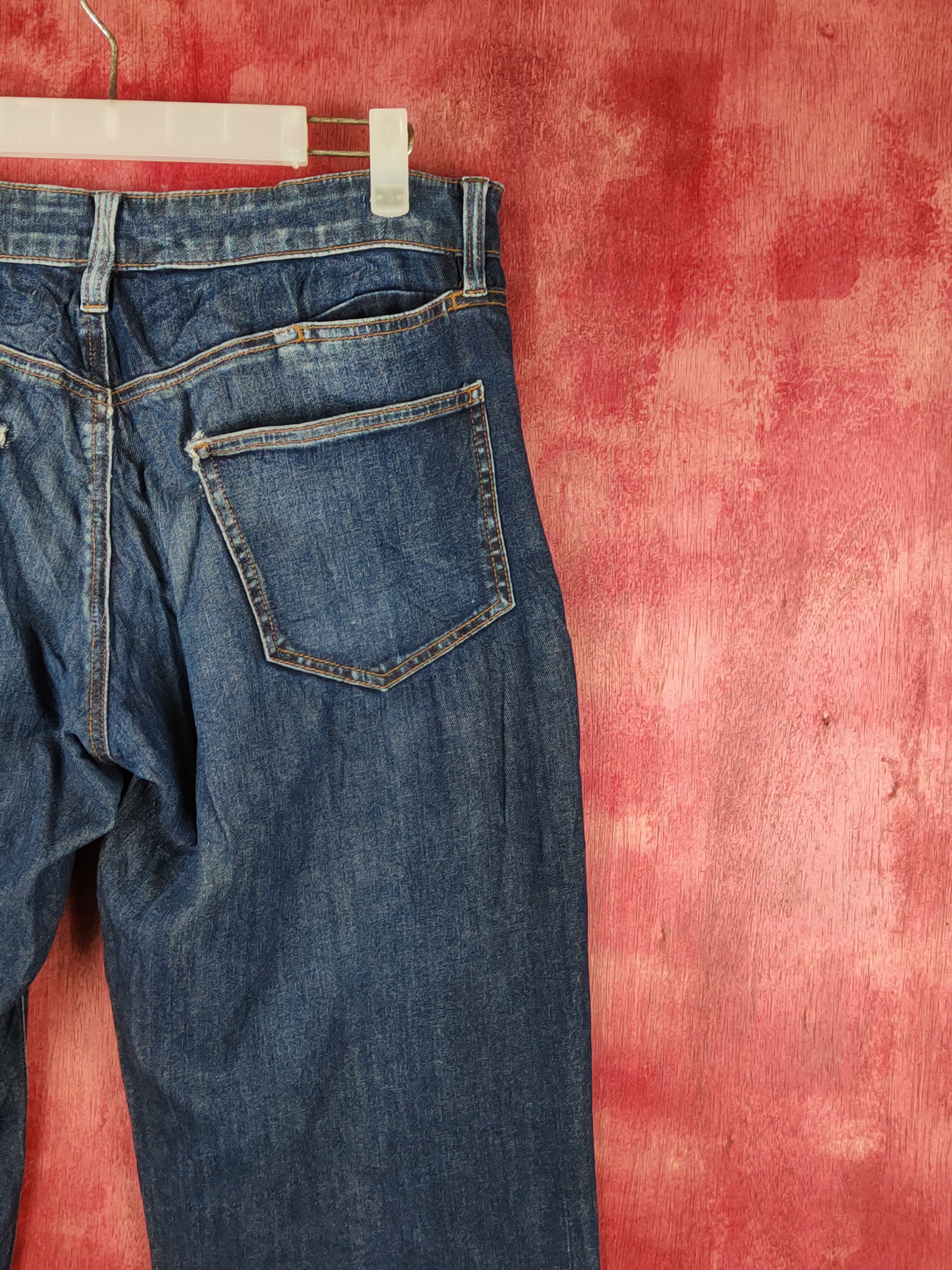 Japanese Brand Japanese Brand Dark Blue Distressed Ripped Jeans #S1690 Size US 31 - 11 Thumbnail