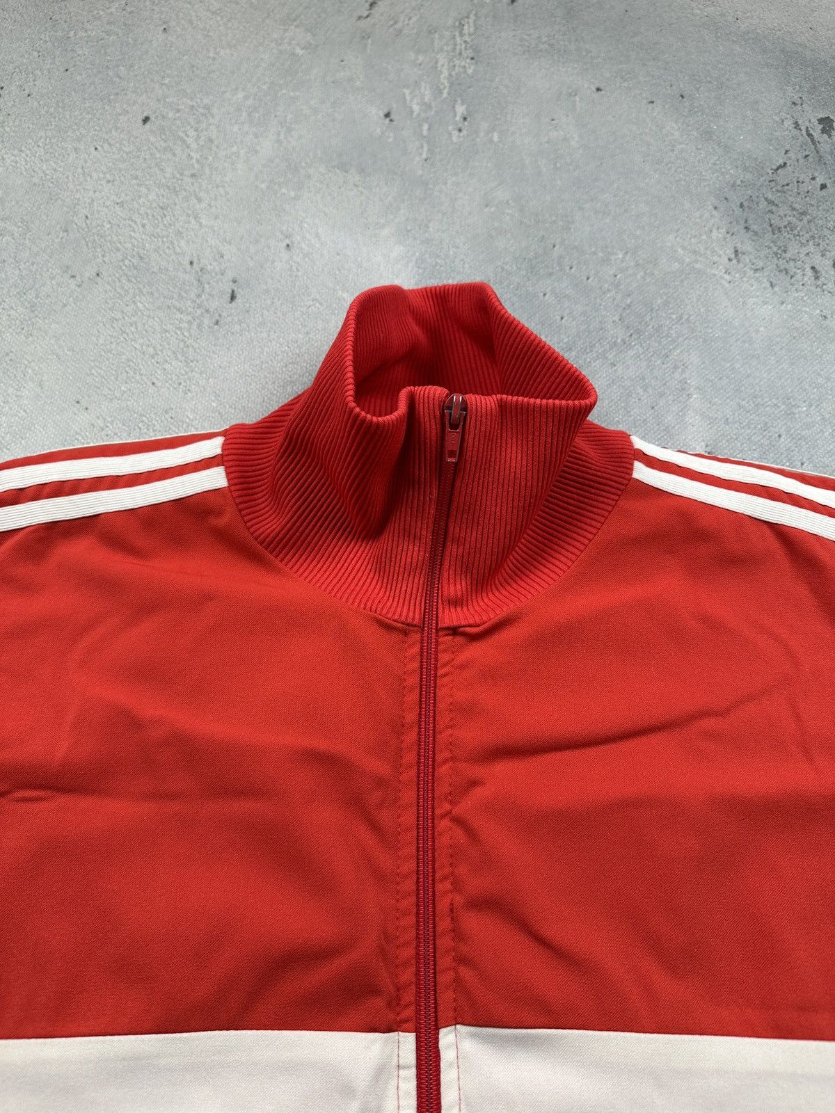 Adidas Vintage Adidas West Germany Rare Track Jacket Red White 80s Size US L / EU 52-54 / 3 - 17 Thumbnail