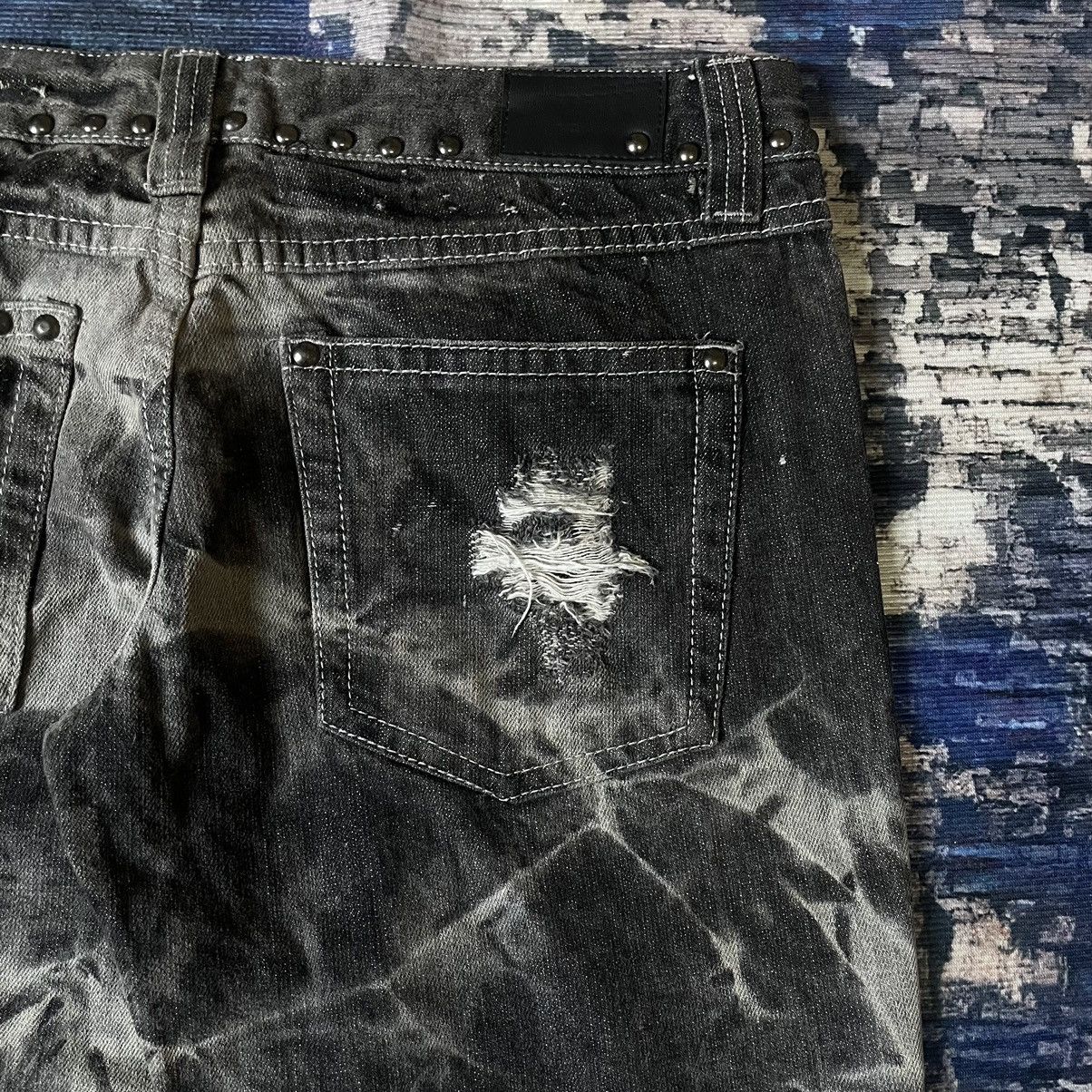 14th Addiction smoke acid wash distressed Jeans Gothic Punk Size US 33 - 16 Thumbnail