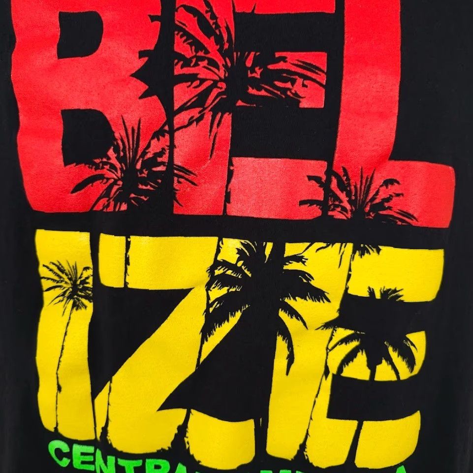Fruit Of The Loom VINTAGE Belize T Shirt Mens Size Medium Black Central America Travel Destination Tee Size US M / EU 48-50 / 2 - 3 Thumbnail