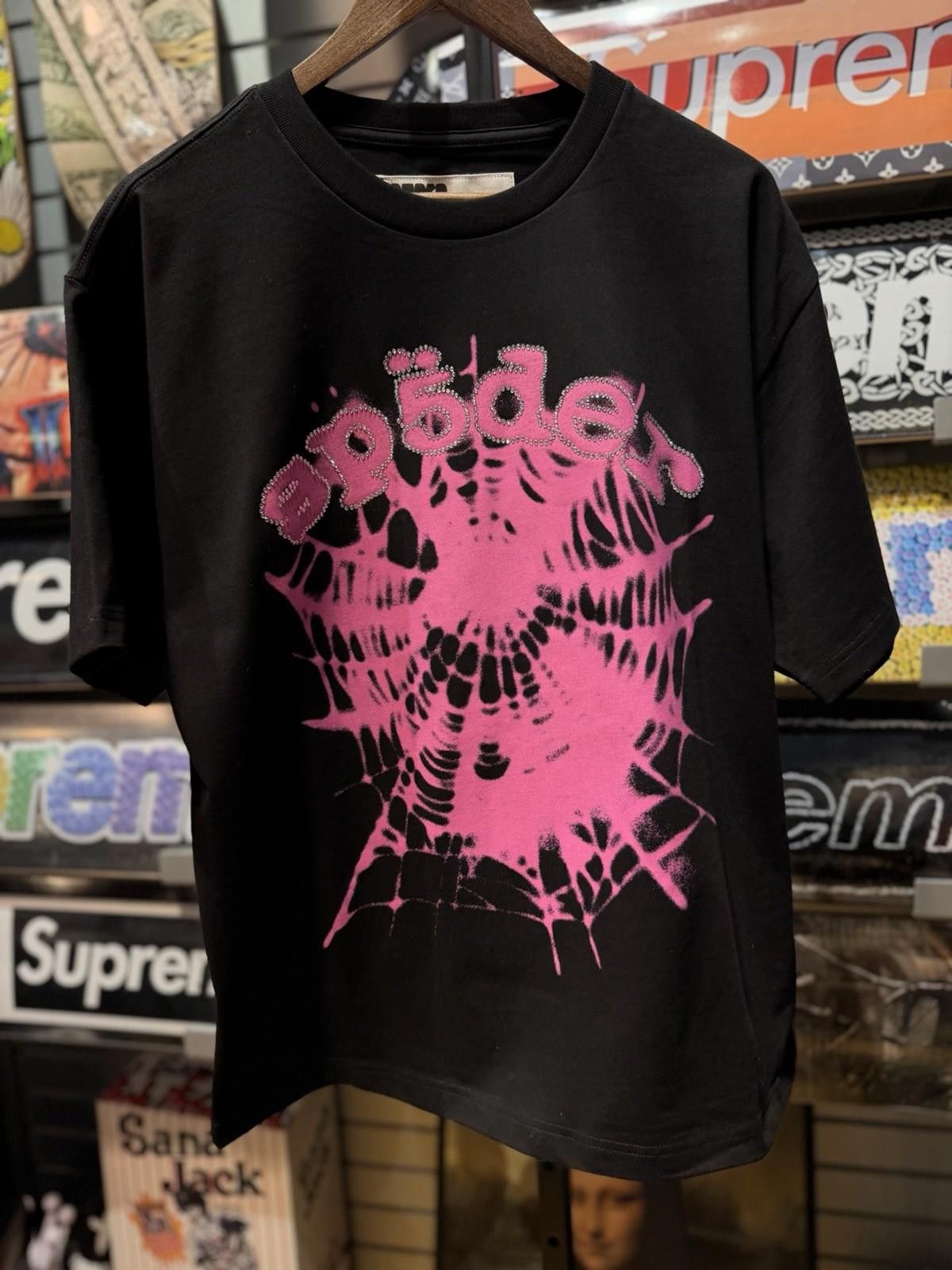 Sp5der Sp5der OG Web V2 Tee Stones Brand New Black Pink Size (L) Size US L / EU 52-54 / 3 - 2 Thumbnail