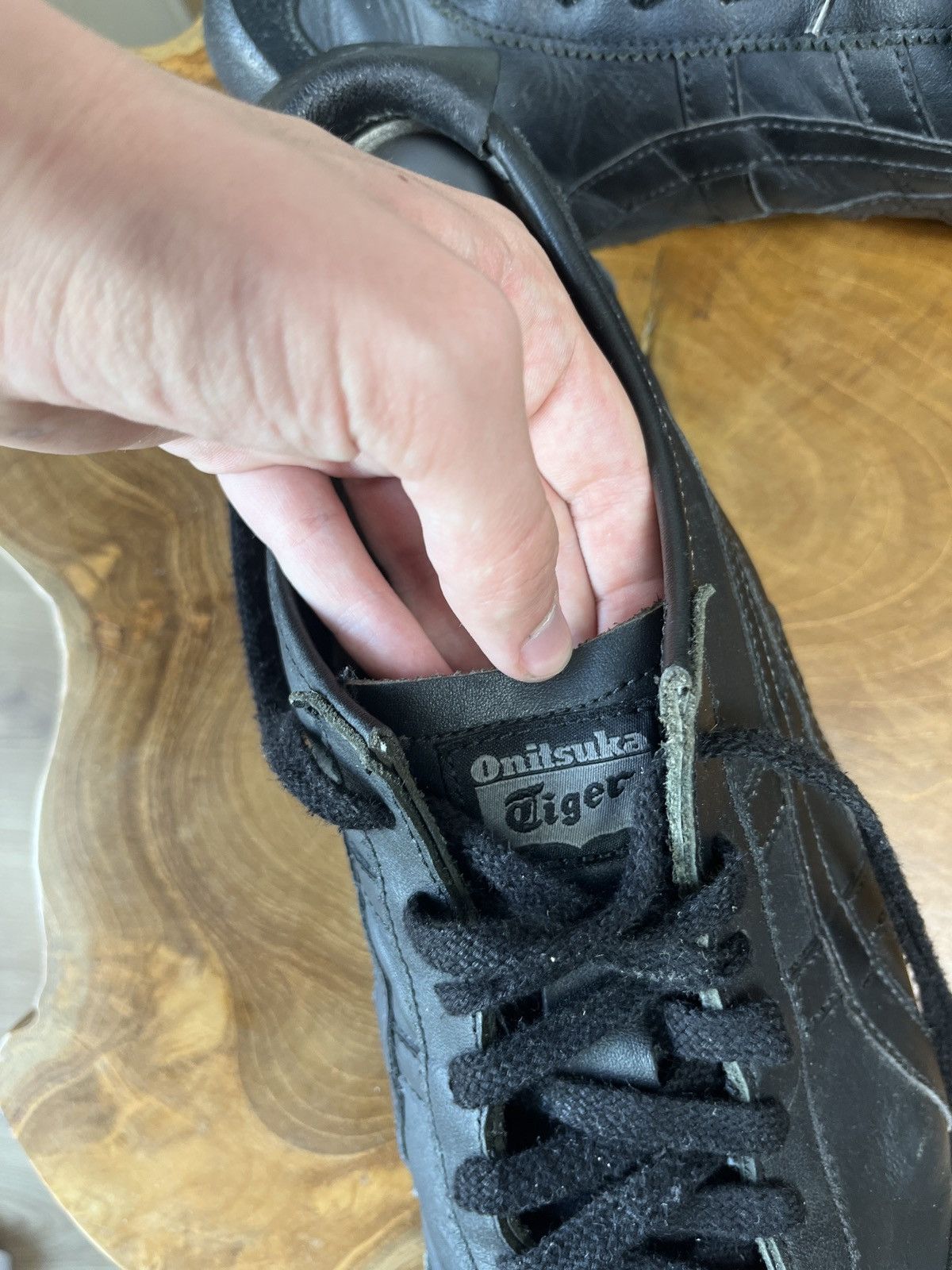 Onitsuka Tiger Vintage Onitsuka Tiger rare avant garde black japanese y2k Size US 12 / EU 45 - 3 Thumbnail