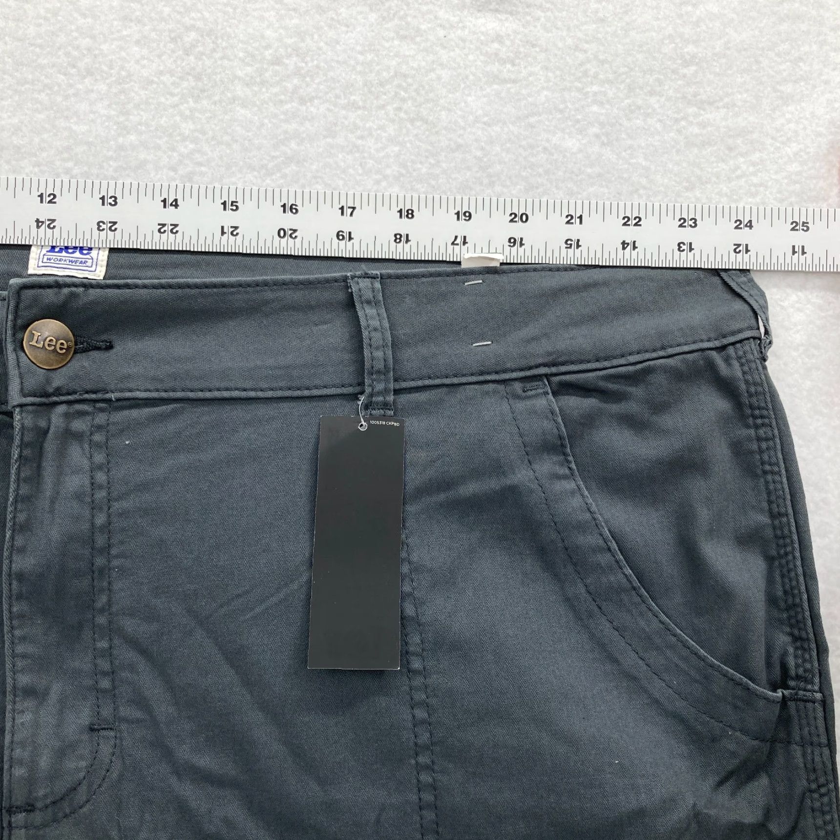 Lee Lee Workwear Carpenter Pants Women's Plus 24W Gray Stretch Straight Leg Utility Pants Size 42" / US 20 - 6 Thumbnail