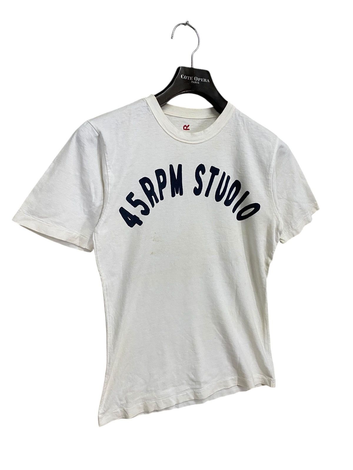 45rpm × Japanese Brand Vintage 45rpm spell out tshirt size 2 Size US S / EU 44-46 / 1 - 2 Thumbnail