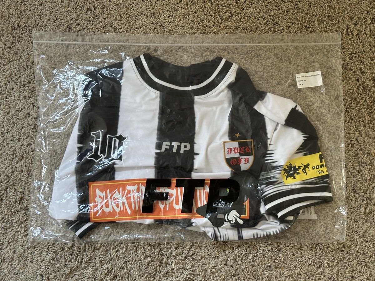 Fuck The Population FTP Distorted Soccer Jersey - Medium - DSIP Size US M / EU 48-50 / 2 - 9 Thumbnail