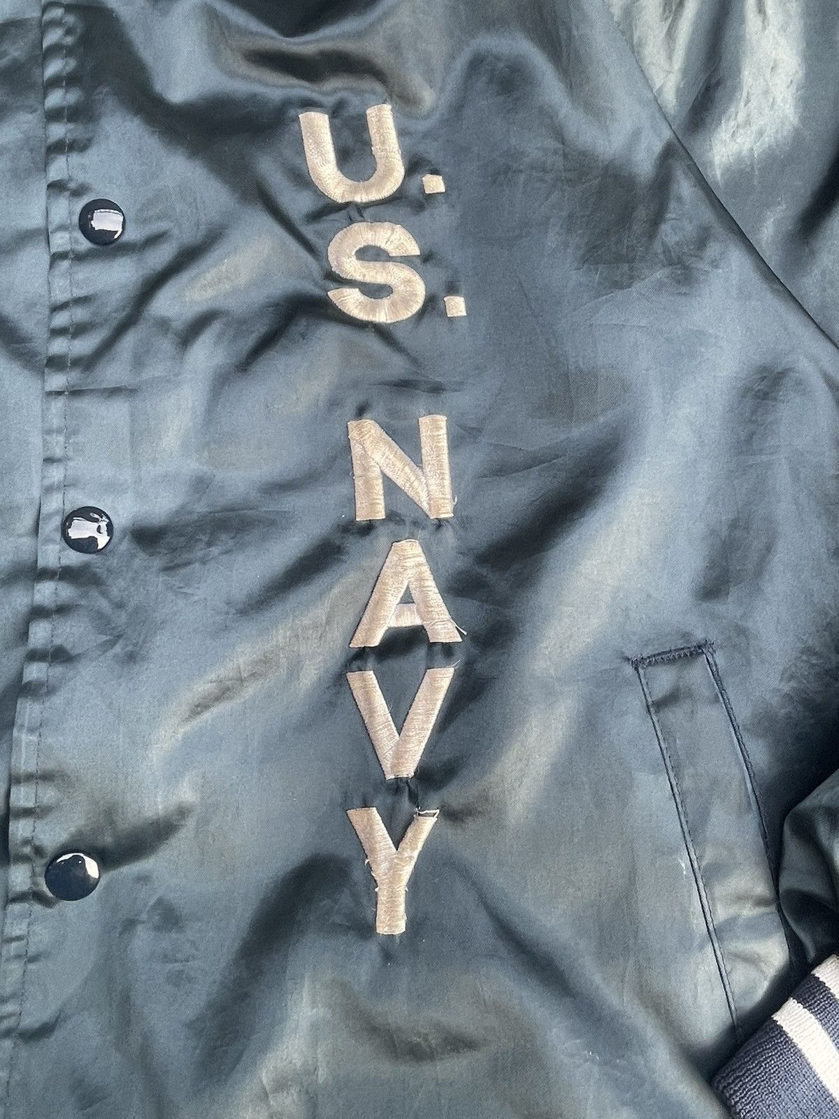 Auburn Sportswear Vintage 80’s Us Navy Sateen Jacket Size US L / EU 52-54 / 3 - 9 Thumbnail