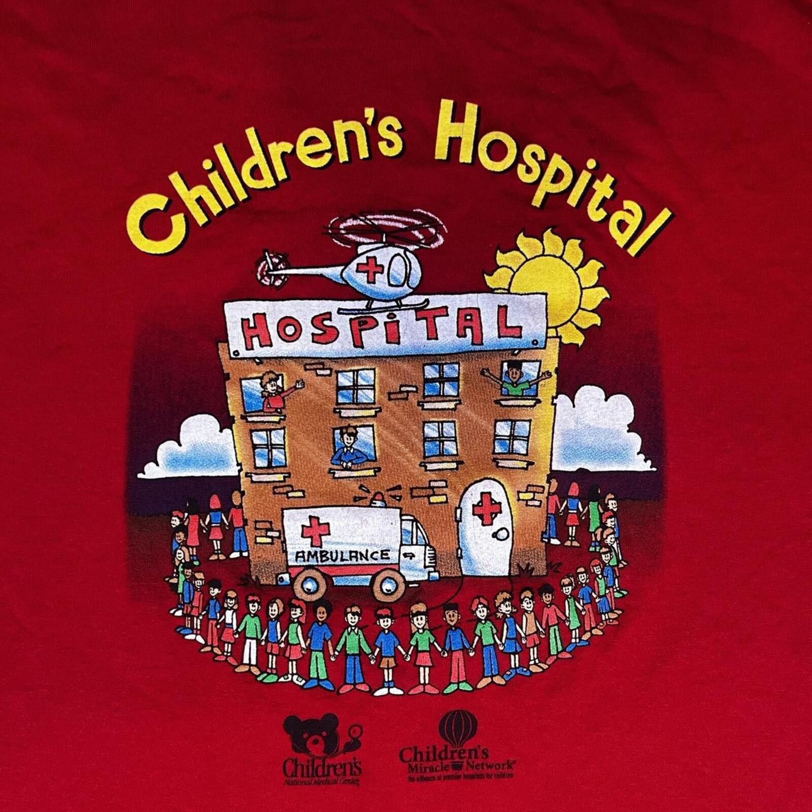 Gildan Vintage Children's Hospital Hand-in-Hand Graphic T-Shirt XL Size US L / EU 52-54 / 3 - 2 Thumbnail