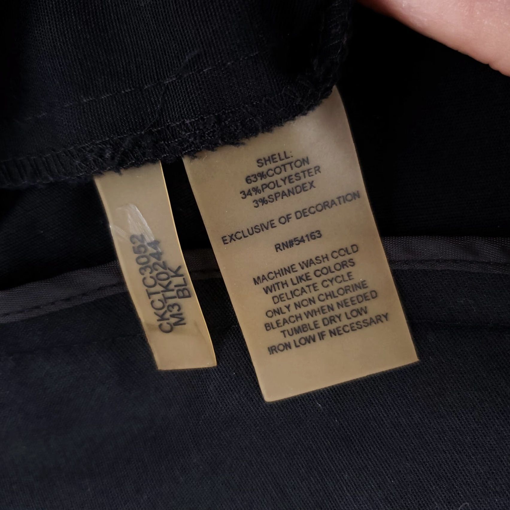 Calvin Klein Calvin Klein Pants Womens 6 Black Cropped Mid-Rise Straight Flat Front Casual Size 28" / US 6 / IT 42 - 4 Thumbnail