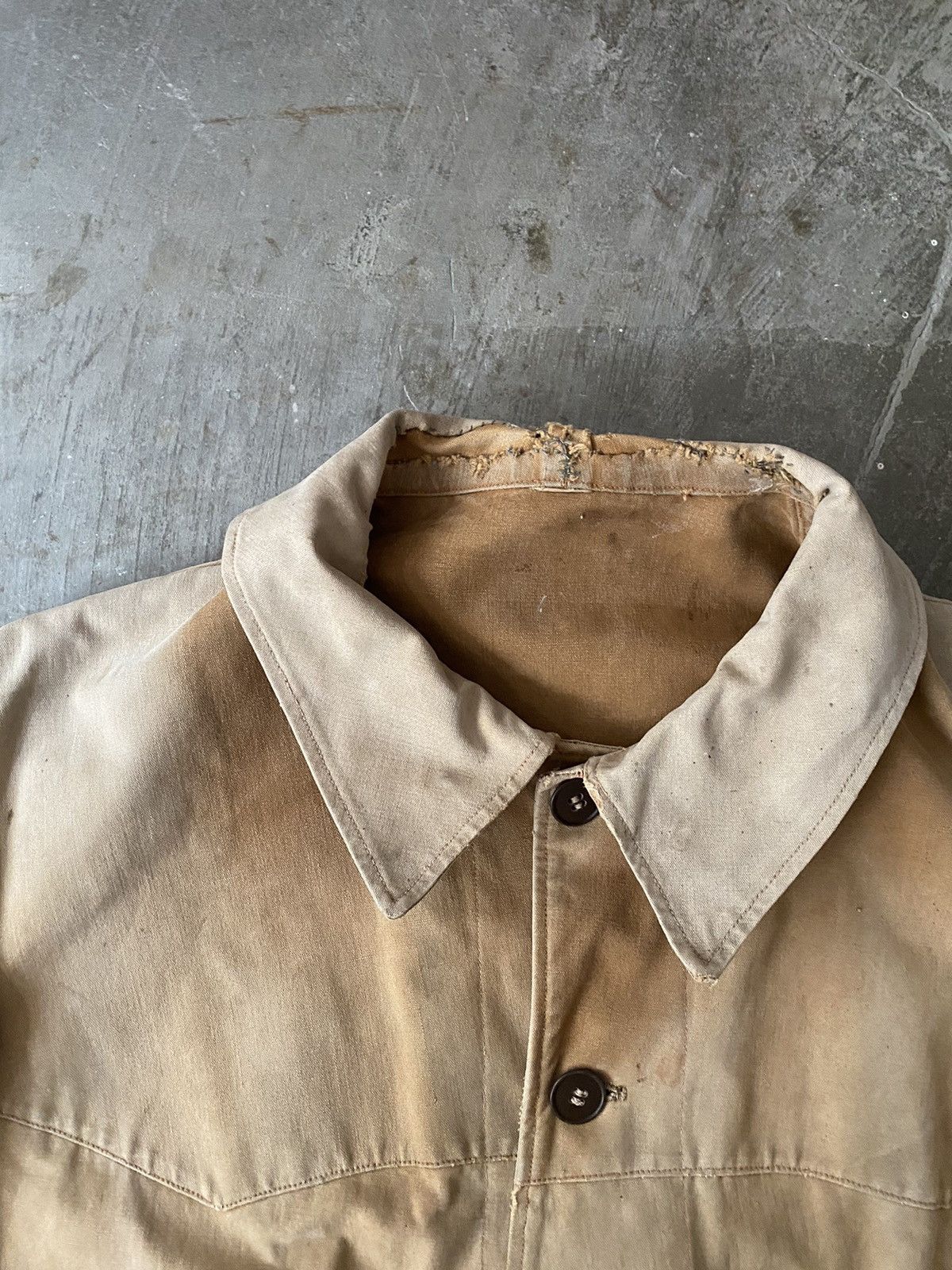 Vintage Vintage 1940s Canvas French Raincoat Hunting Jacket Kapital Size US L / EU 52-54 / 3 - 4 Thumbnail