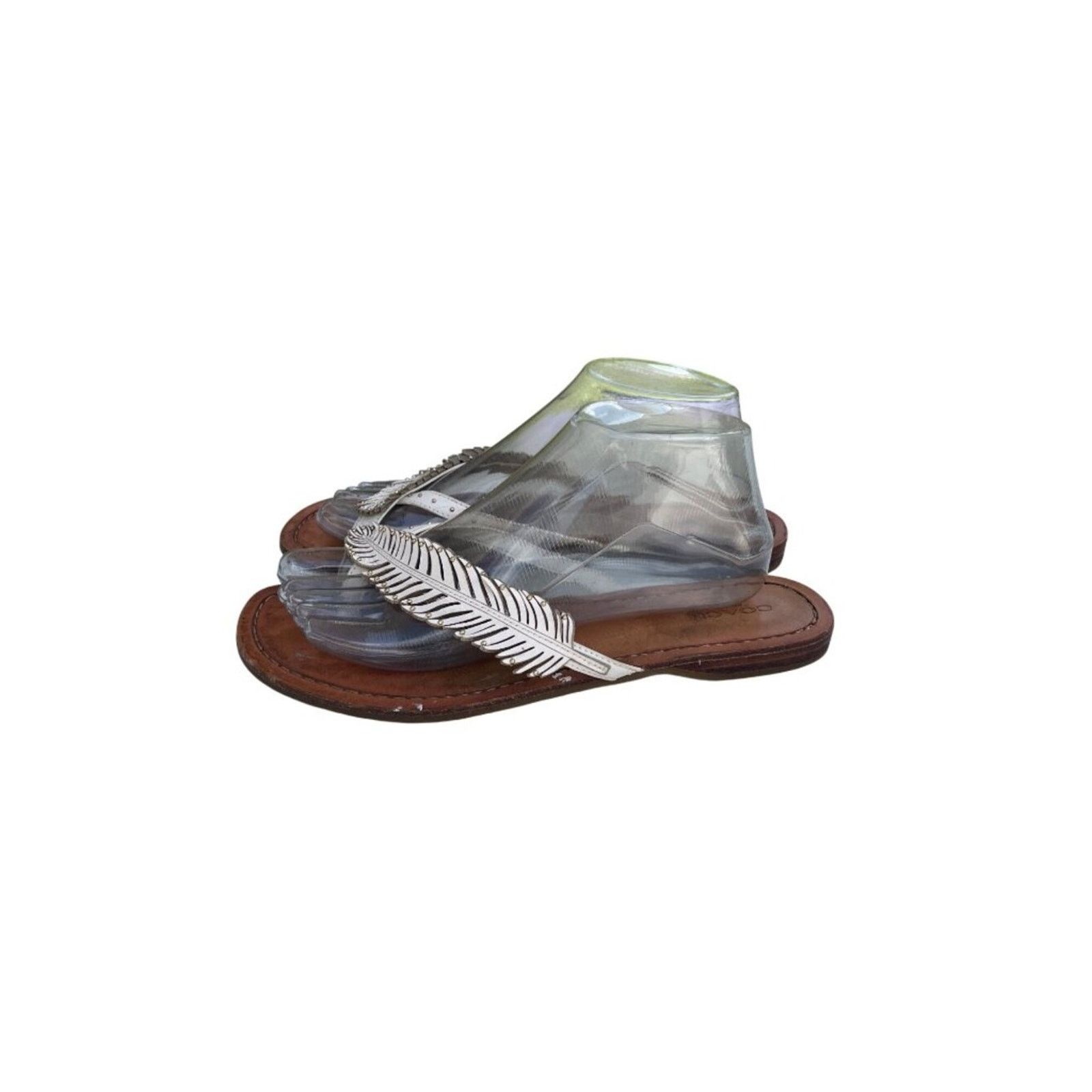 Coach Coach Womens Size 8.5B Leather Thong Sandals Size US 8.5 / IT 38.5 - 1 Thumbnail