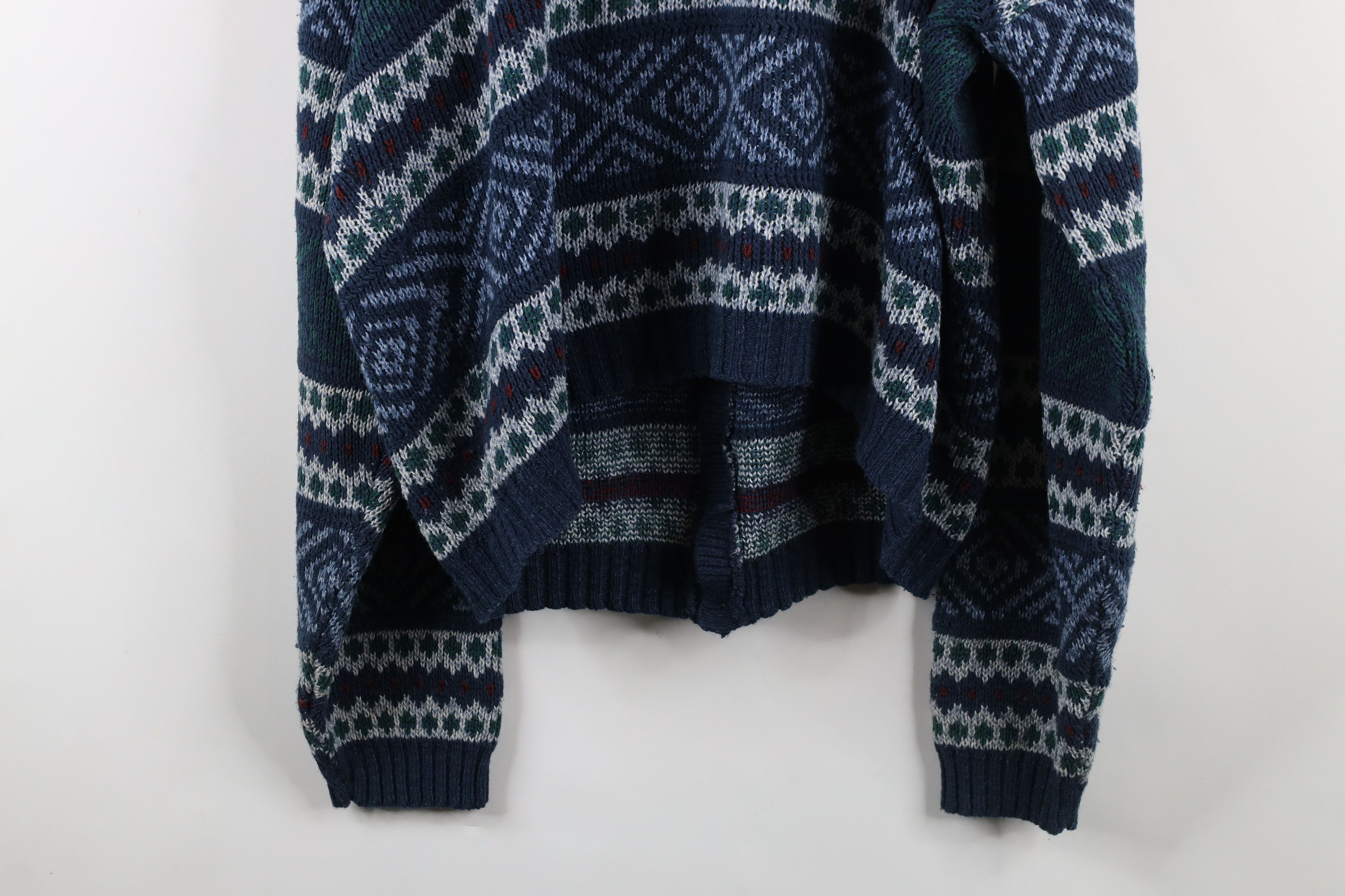 Vintage Vintage 90s Coogi Style Fair Isle Knit Cardigan Sweater USA Size US XL / EU 56 / 4 - 11 Thumbnail