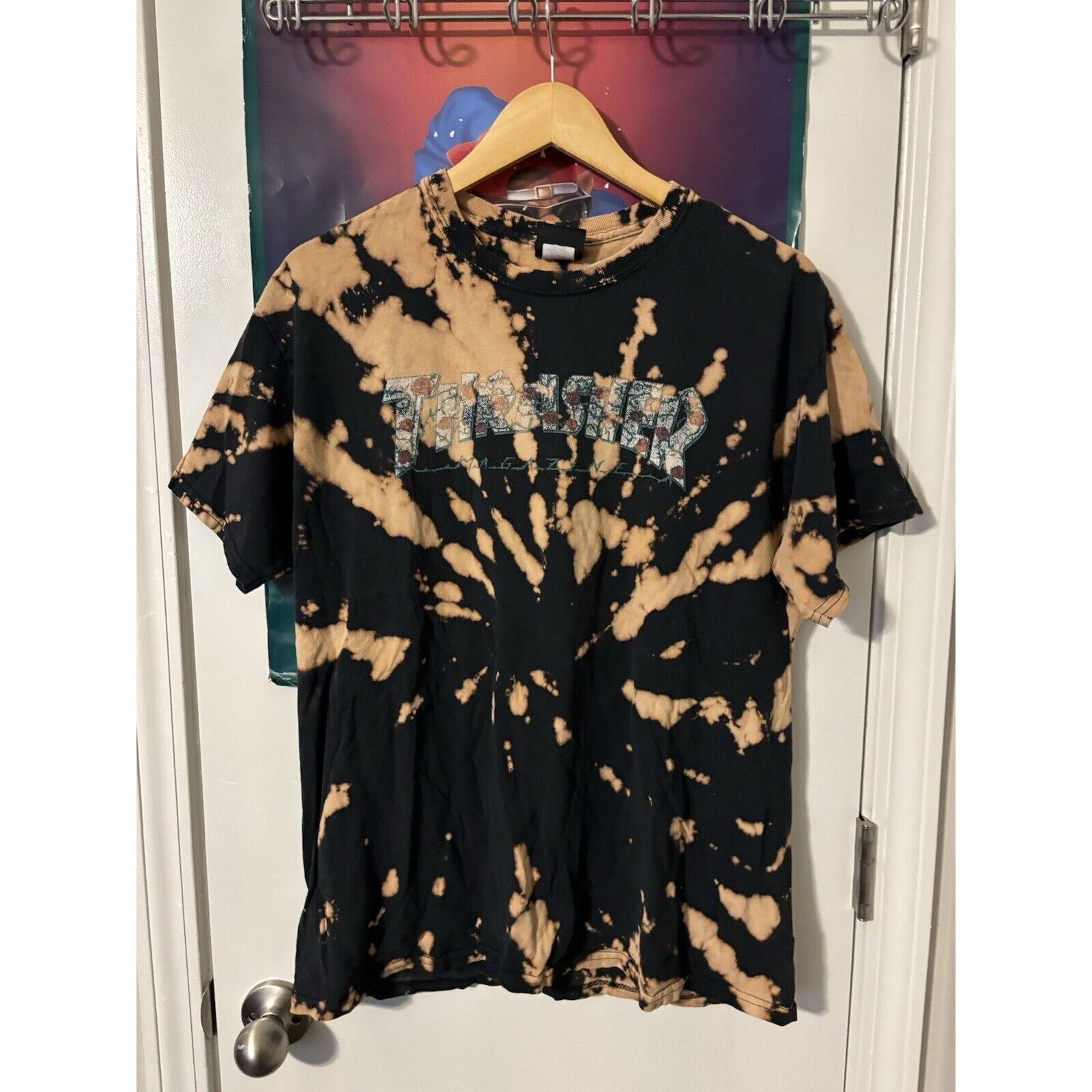 Thrasher Vintage distressed custom thrasher shirt bleached black Size US XL / EU 56 / 4 - 1 Thumbnail