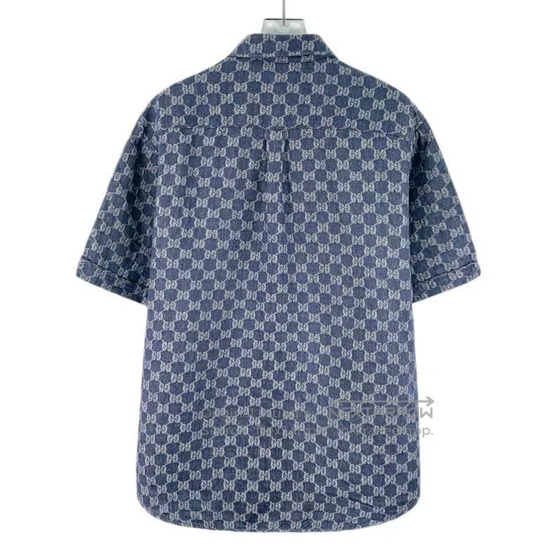 Gucci Gucci Blue logo jacquad full print linen lapel single-brea Size US XS / EU 42 / 0 - 2 Thumbnail