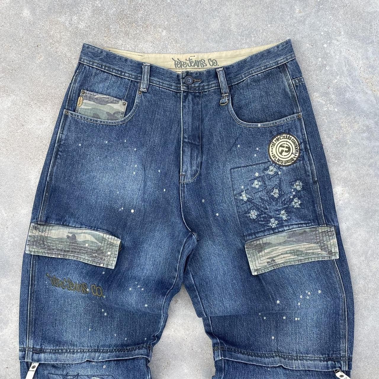 Japanese Brand × Vintage Crazy vintage Y2K baggy PEPE jeans cyber grunge skater pants Size US 38 / EU 54 - 2 Thumbnail