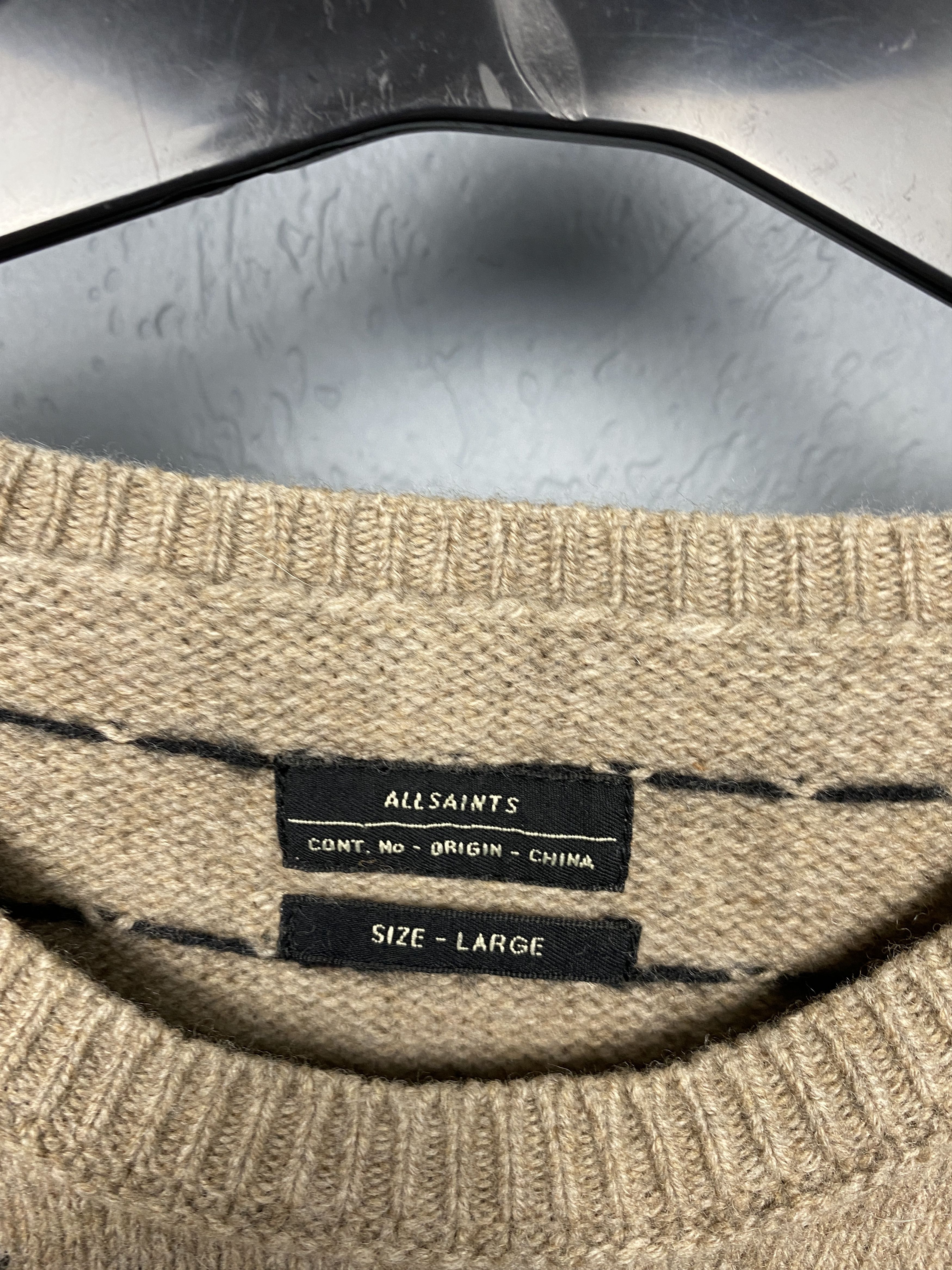 Allsaints × Vintage Allsaints Mens Hexen Wool Knit Crew Neck Sweater Size US L / EU 52-54 / 3 - 3 Thumbnail