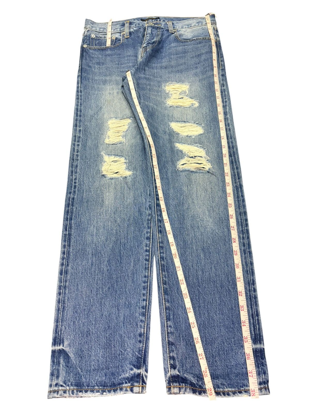 Uniqlo Vintage Japanese Brand Distressed Selvedge Jeans Size 30" / US 8 / IT 44 - 7 Thumbnail