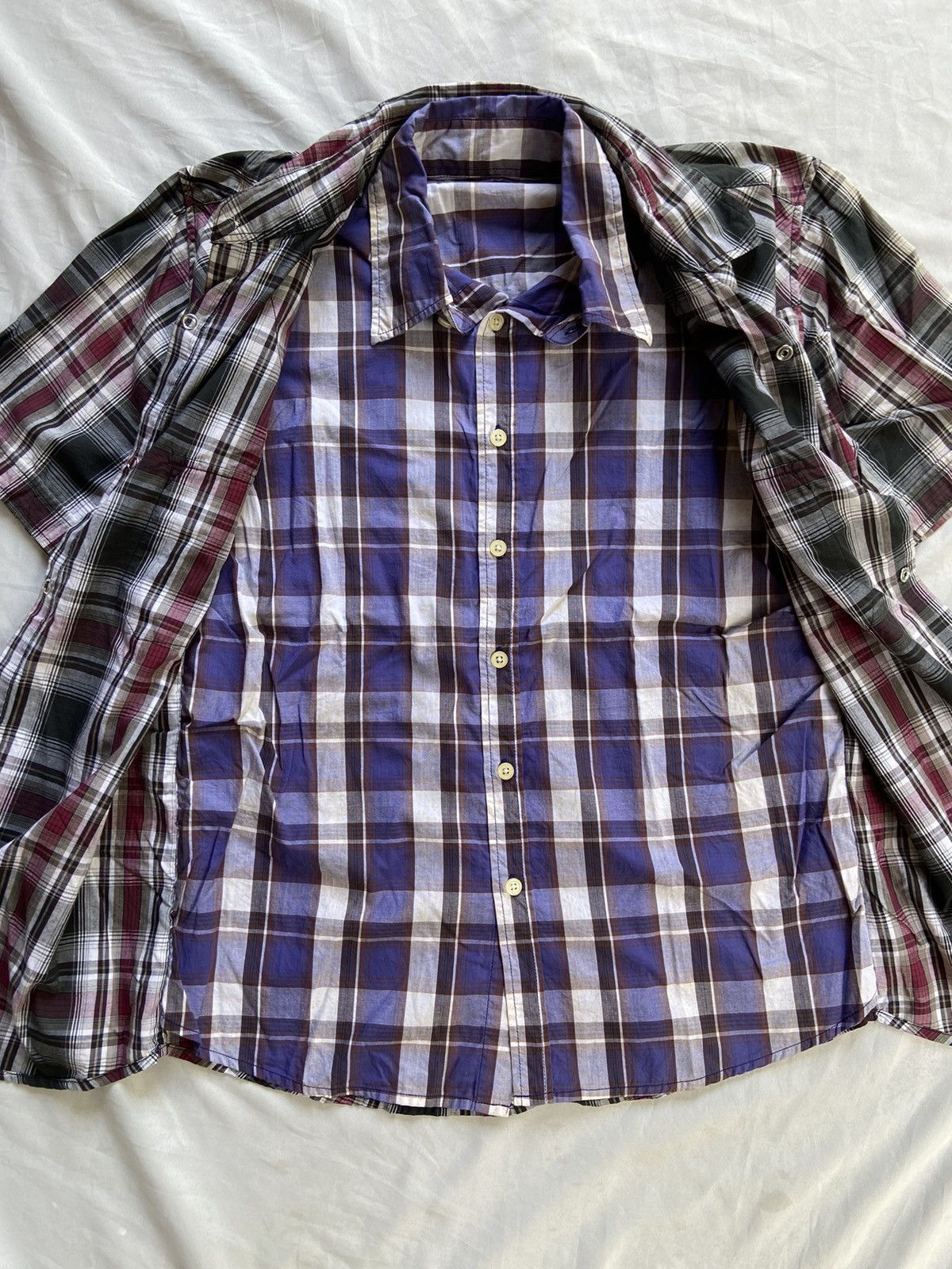 Japanese Brand OMKOE DOUBLE LAYER BUTTON UP SHIRT Size US L / EU 52-54 / 3 - 3 Thumbnail