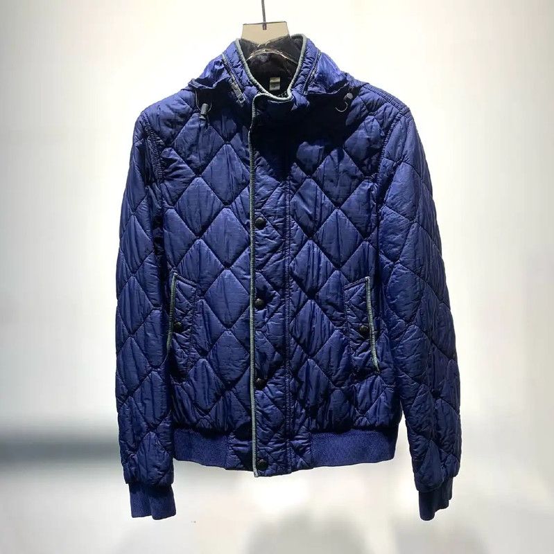 Burberry Burberry Men's Navy Quilted Down Jacket Size S Size US S / EU 44-46 / 1 - 1 Thumbnail