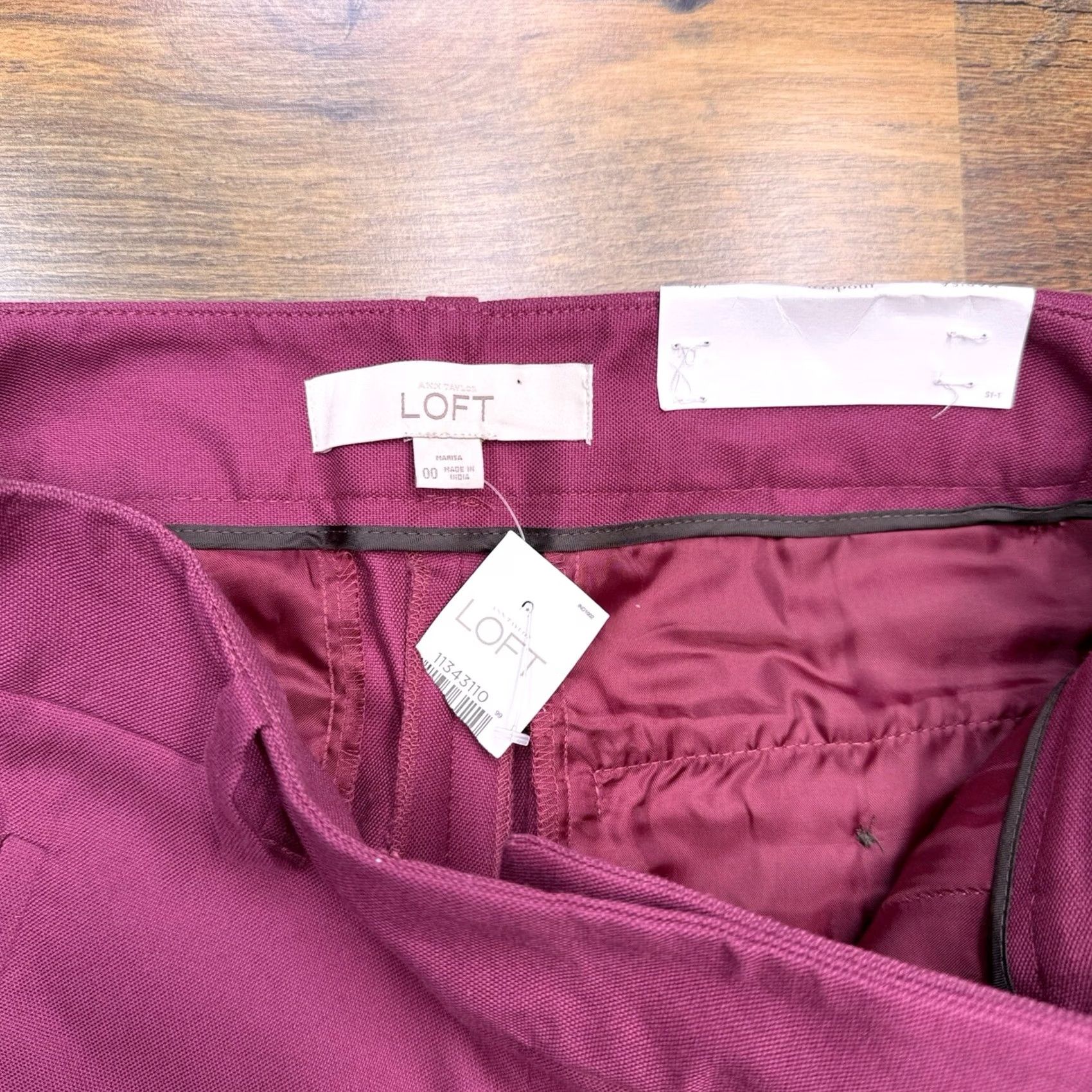 Ann Taylor Ann Taylor Loft Marisa Ankle Pants Pink 00 Low Rise Stretch Canvas Cotton Spandex Straight 26 in Inseam Size 24" / US 00 / IT 34 - 4 Thumbnail