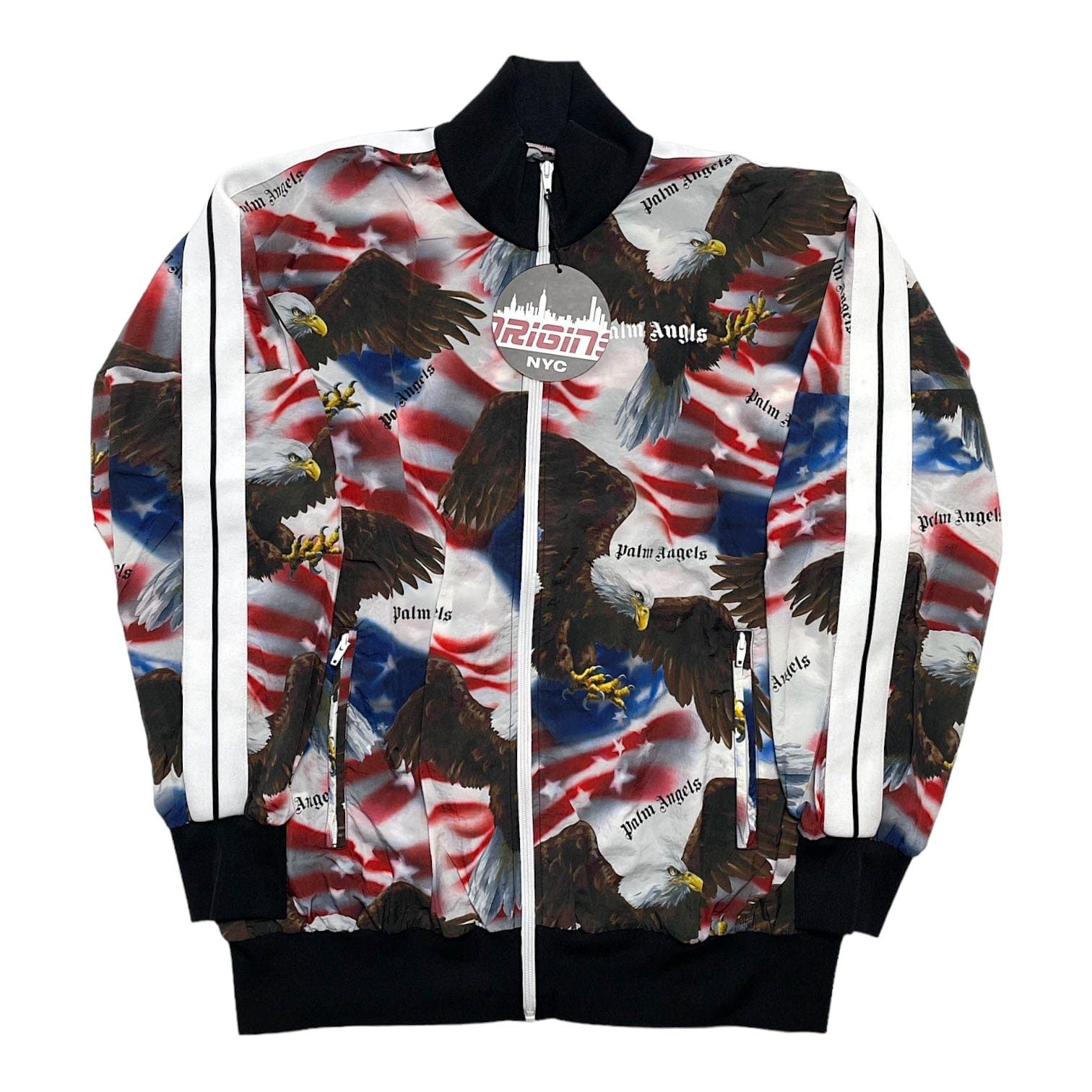 Palm Angels American Eagles Loose Fit Track Jacket White Size US L / EU 52-54 / 3 - 1 Thumbnail