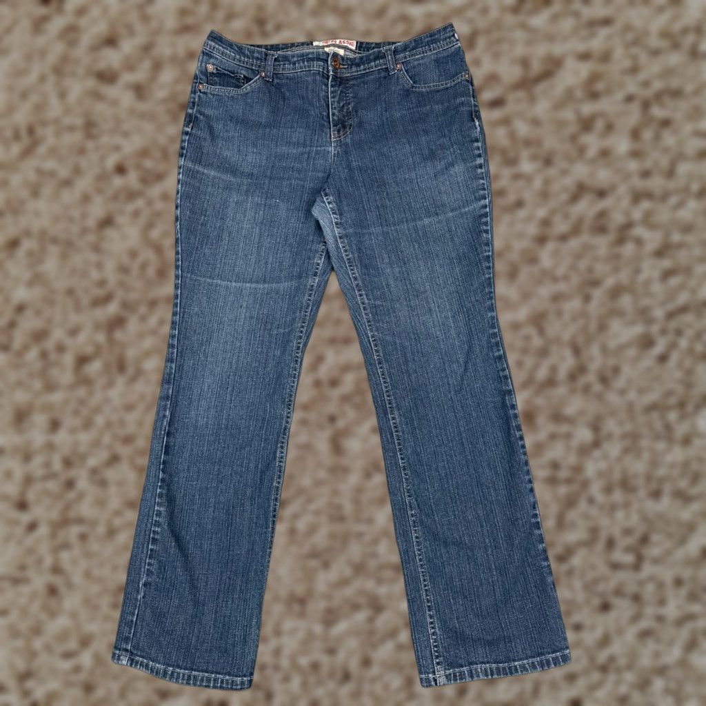 Faded Glory VINTAGE Faded Glory Women's Jeans Straight Fit 12 Blue Denim Cotton Stretch 32x30 Size 34" / US 12 / IT 48 - 1 Thumbnail