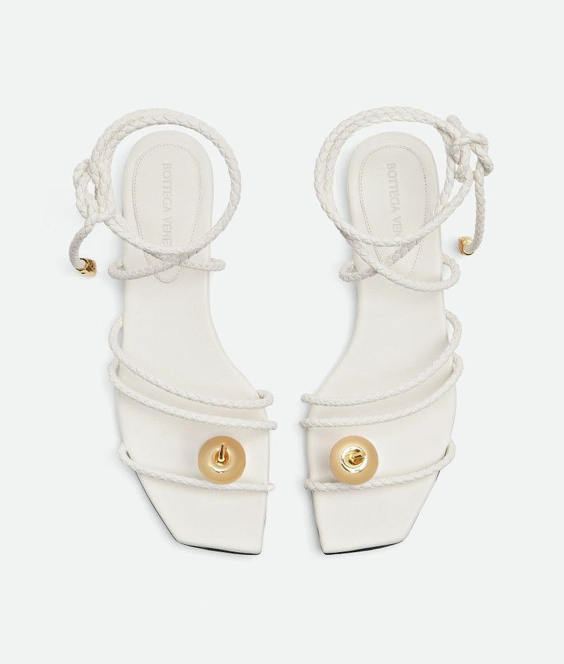 Bottega Veneta o1s1rm0426 Adam Flat Sandals in White Size US 10 / IT 40 - 4 Thumbnail