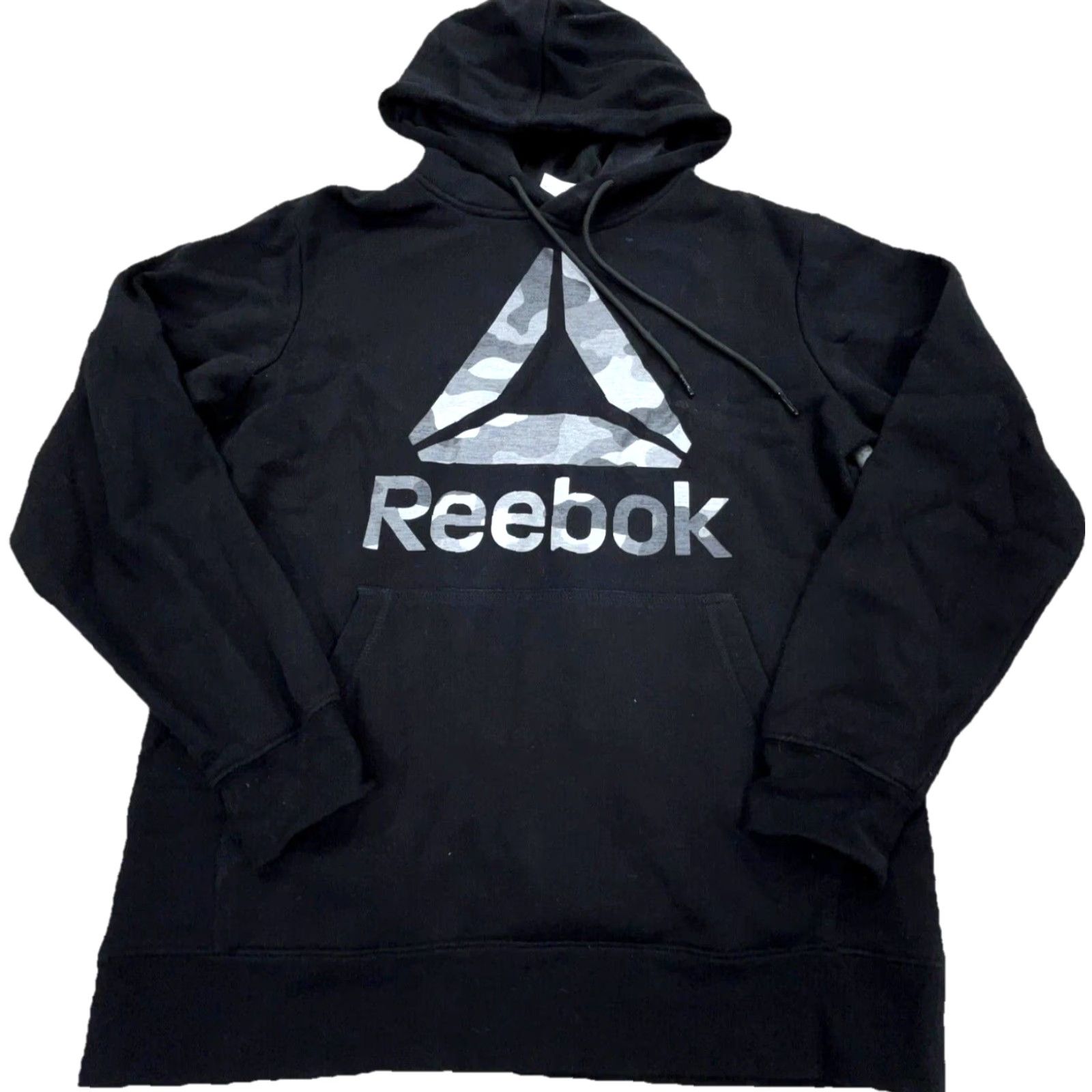 Reebok Reebok Hoodie Men Small Black Gray Sweatshirt Sweater Logo Spell Out Big Camo 34 Size US S / EU 44-46 / 1 - 2 Thumbnail