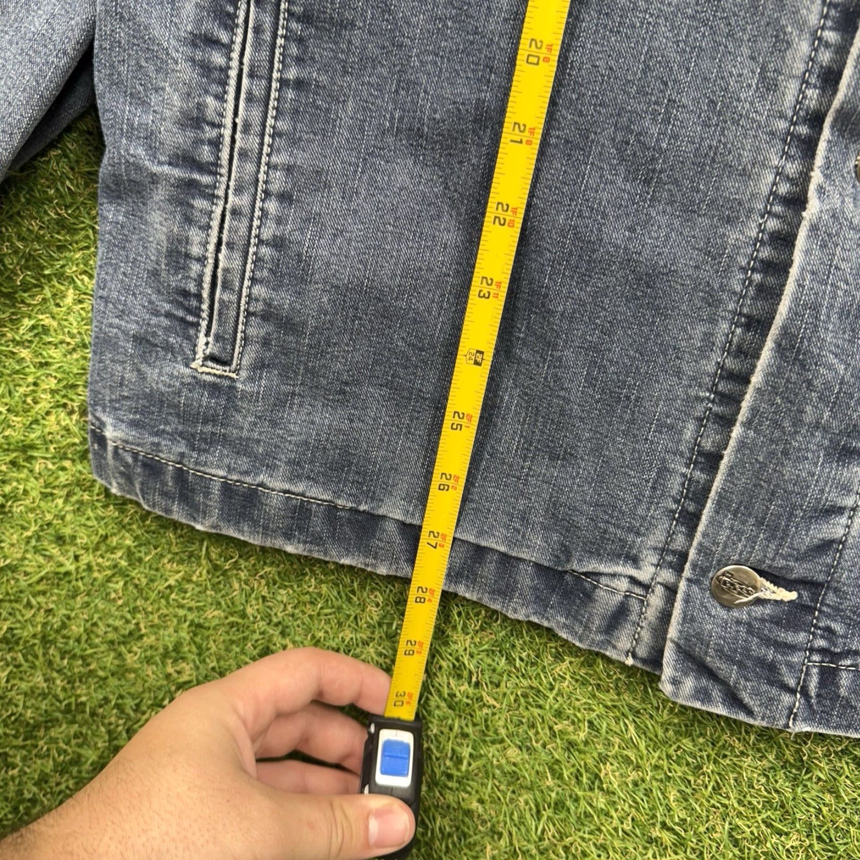 Lee VINTAGE Lee Pipes Jacket Men S Denim Blue 90s Grunge BMX Skateboarding Outdoor Hip Hop Hipster Size US 29 - 6 Thumbnail