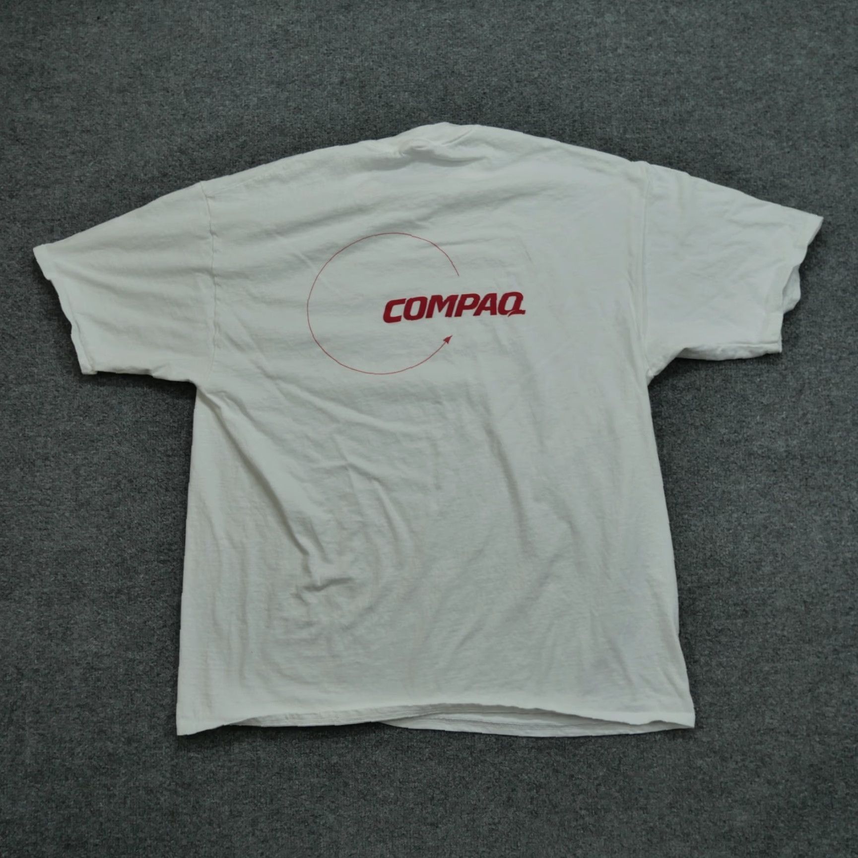 Hanes VINTAGE Compaq Computers T Shirt Mens XL White Brains Employee Promotional Y2K Size US XL / EU 56 / 4 - 2 Thumbnail