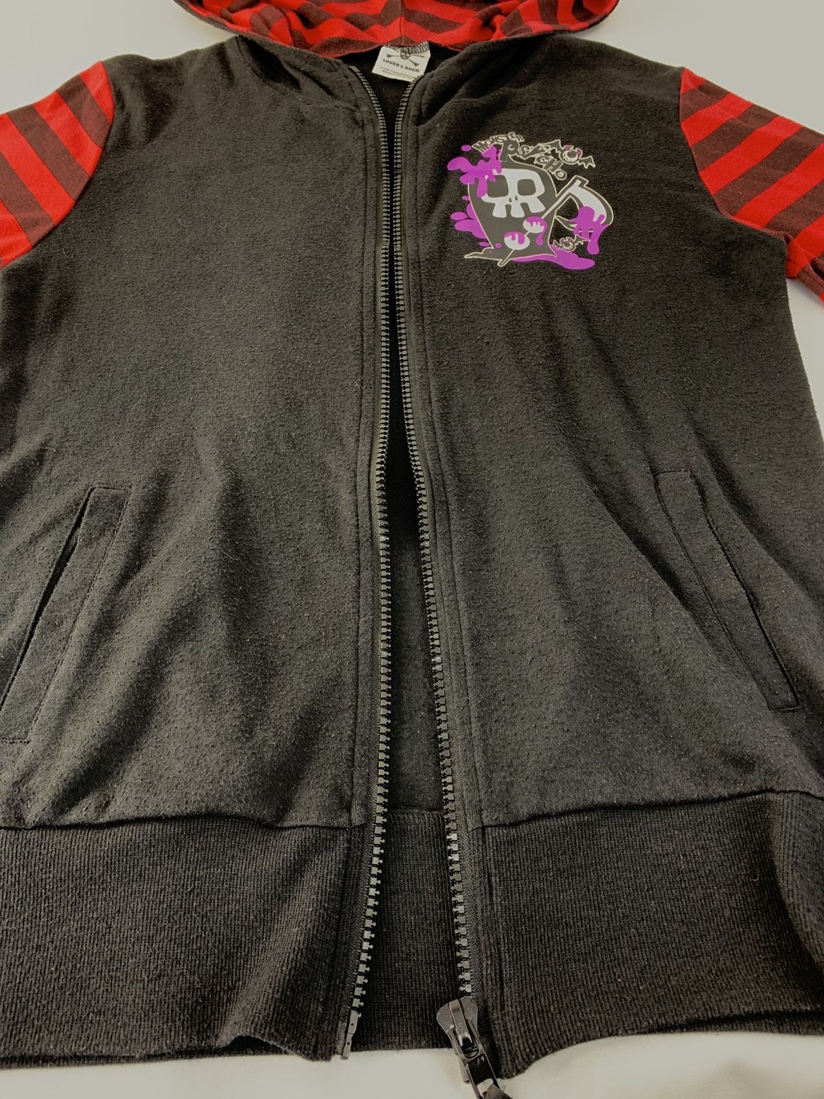 Japanese Brand Superlover Japan Gothic Big Logo Striped Hooded Full Zip Size M / US 6-8 / IT 42-44 - 4 Thumbnail