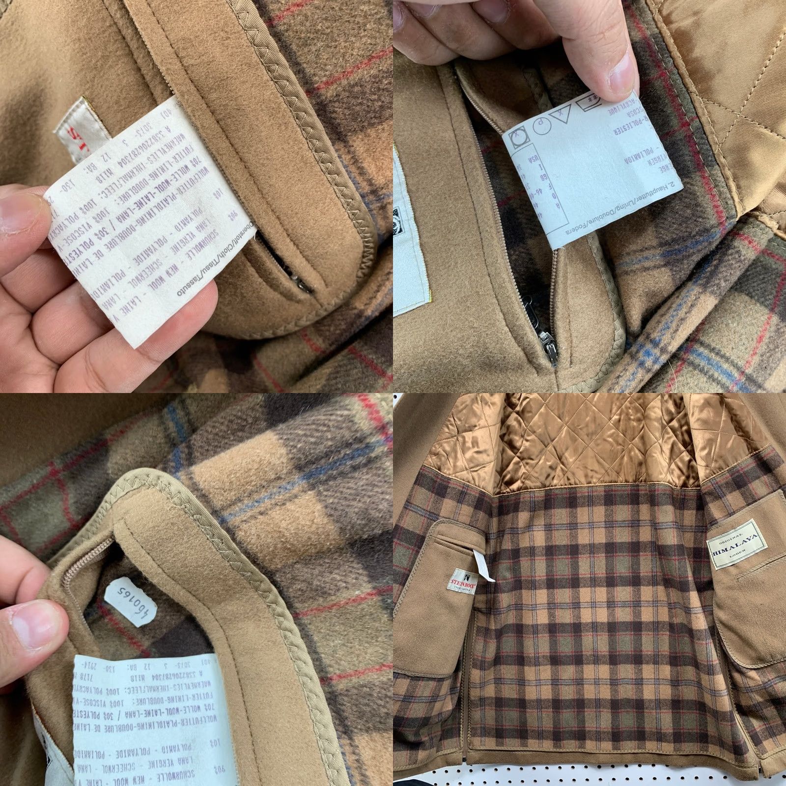 Vintage VINTAGE Steinbock Wool Overcoat Mens 36 Brown Plaid Liner Wool Lining Coat Long Buttoned Casual Business Mens Size US XXS / EU 40 - 8 Thumbnail