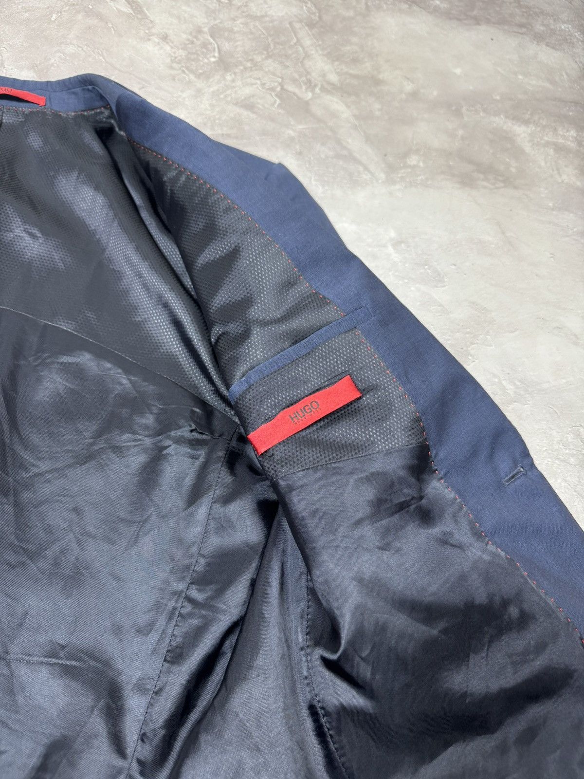 Hugo Boss Hugo Boss Wool Men's Blue Blazer Size 38R - 9 Thumbnail