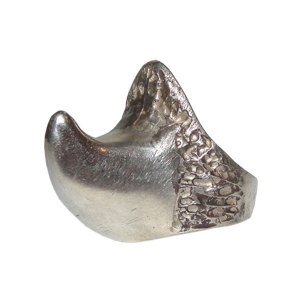 Antiqued Sterling Silver Rhino Horn Ring Rhinoceros