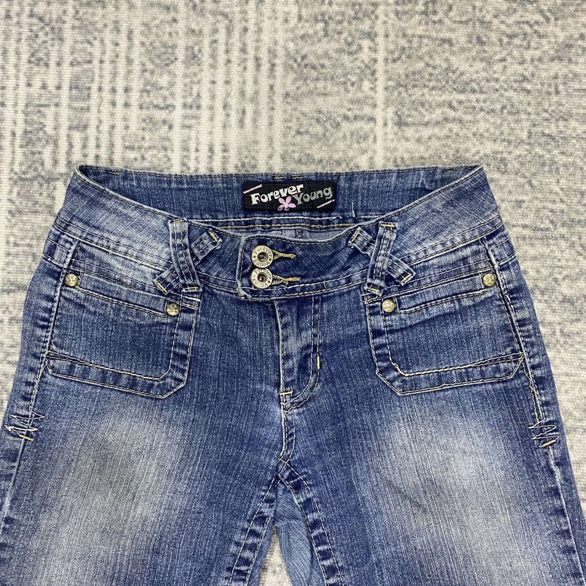 Japanese Brand Flared🔥 Forever Young Washed Bootcut Jeans Punk Lgb Size US 29 - 5 Thumbnail