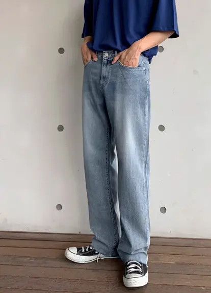 Japanese Brand Sayaka x Yuka Washed straight trend loose casual jeans Size US 32 / EU 48 - 2 Thumbnail