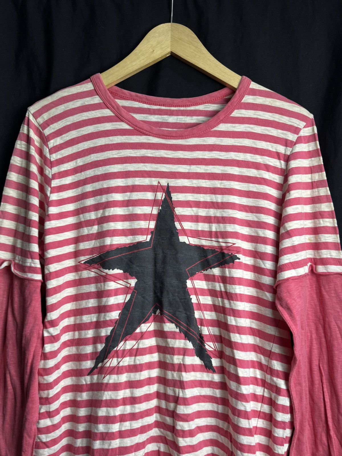20471120 Stripe Japanese Stars Long Sleeve Size US M / EU 48-50 / 2 - 2 Thumbnail