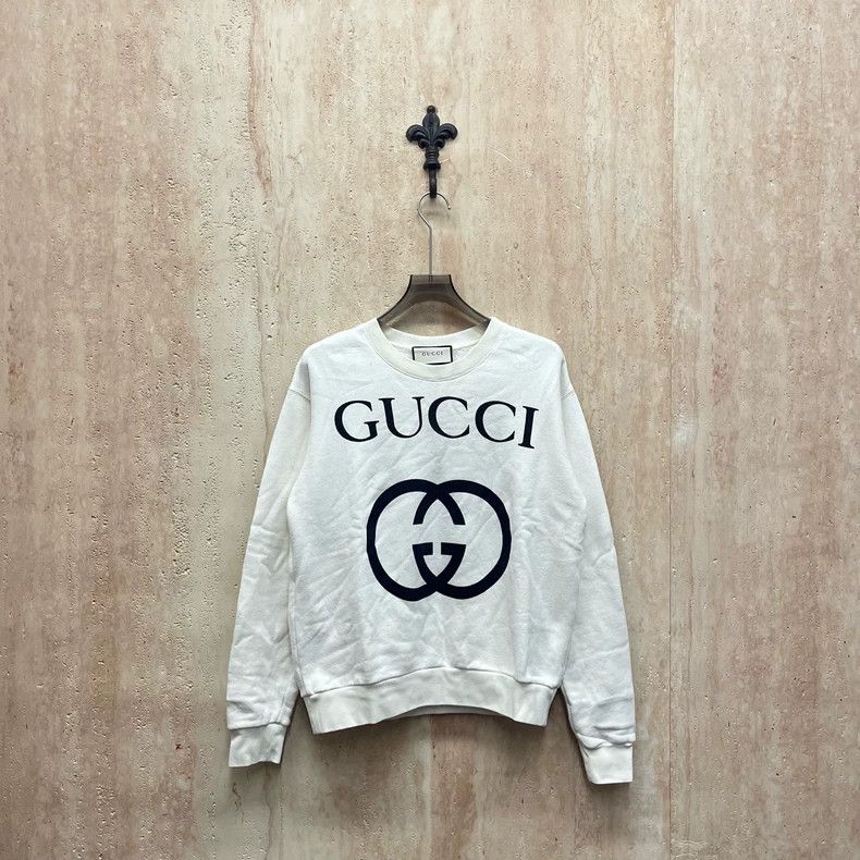 Gucci Gucci White double-ring letter logo sweatshirt 2505-Nextarr Size US XS / EU 42 / 0 - 1 Thumbnail