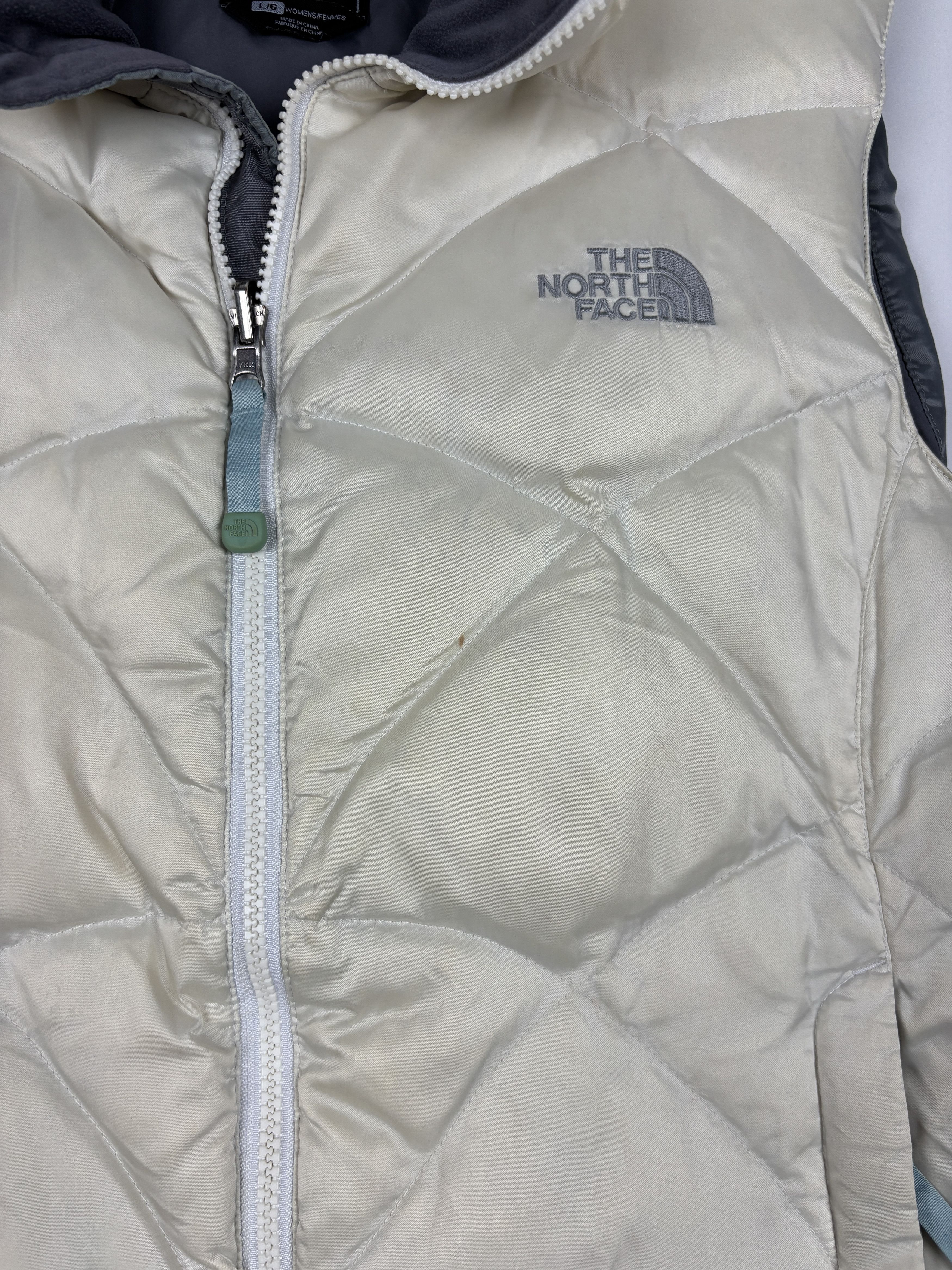 The North Face The North Face 550 Womens Cream Puffer Vest Size L / US 10 / IT 46 - 2 Thumbnail