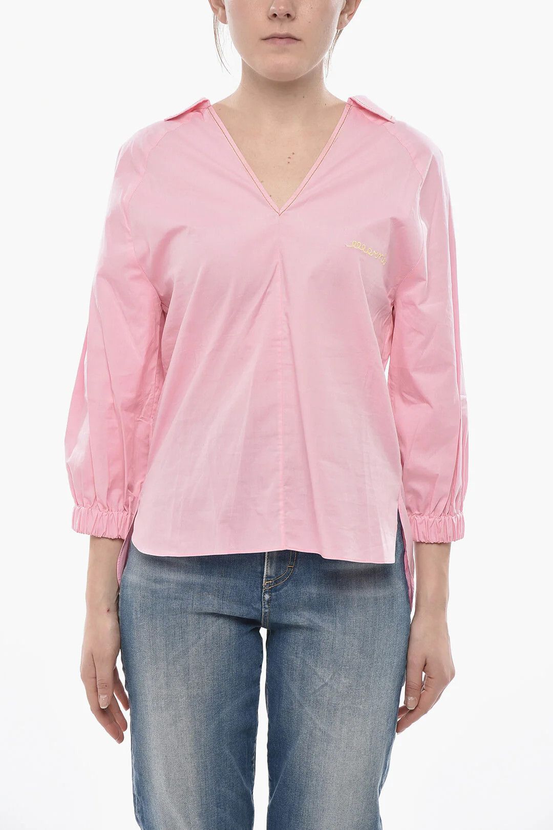 Marni og1mm0326 Poplin Blouse in Pink Size XS / US 0-2 / IT 36-38 - 1 Thumbnail