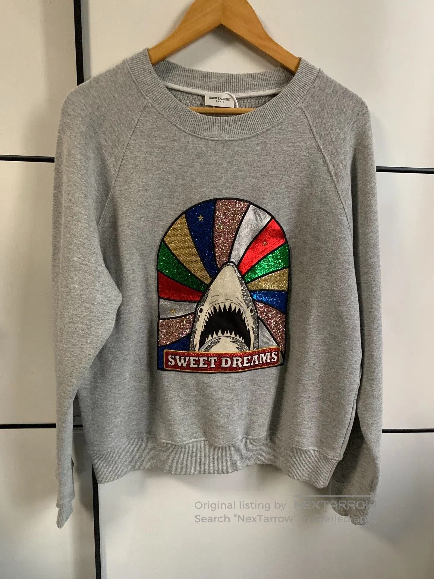 Yves Saint Laurent YSL Black Sequin Shark Hoodie. Size US S / EU 44-46 / 1 - 1 Thumbnail