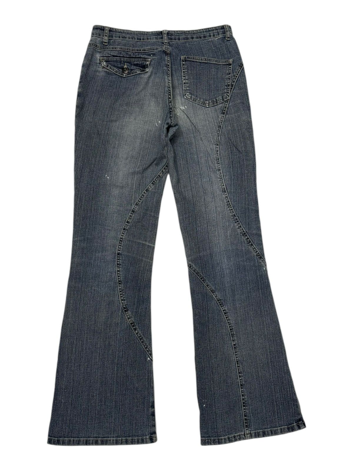 If Six Was Nine FLARE JEANS HAPHAZARD METAL STUDDED FLARED JEANS Size US 30 / EU 46 - 3 Thumbnail