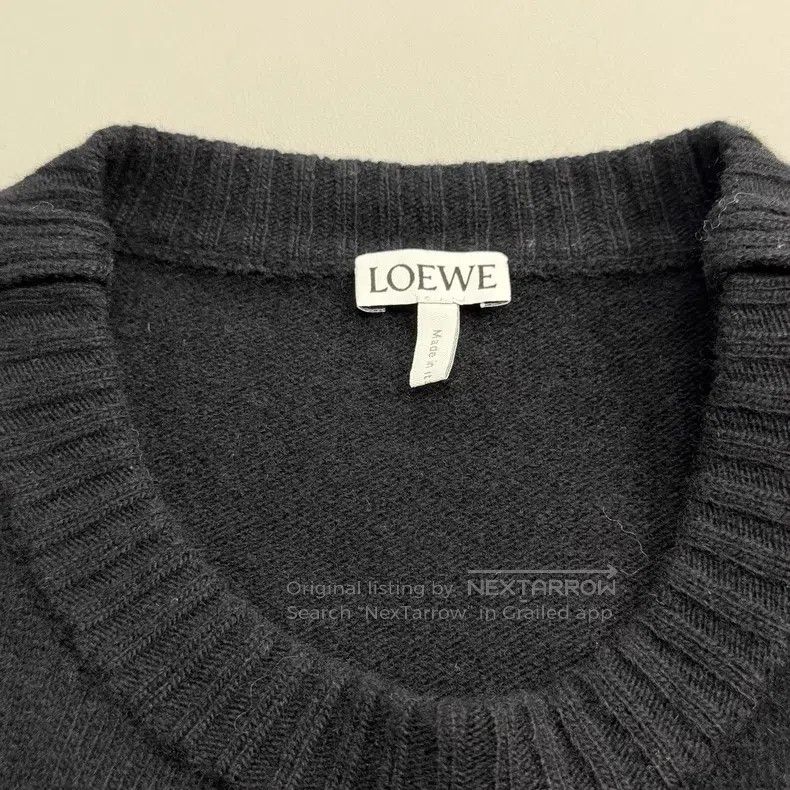 Loewe Loewe Black and grey wide striped embroidered logo wool sw Size L / US 10 / IT 46 - 5 Thumbnail