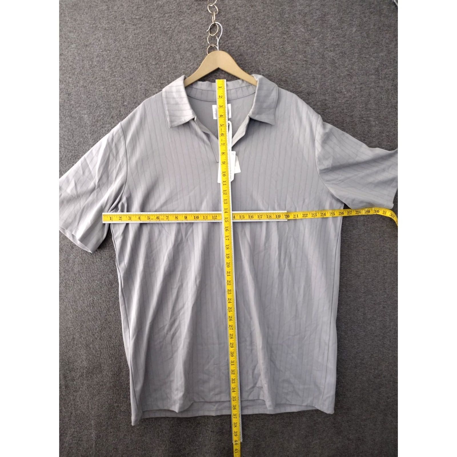 Vintage Nike Stylus Polo Shirt Mens 2XL Gray Stripe Shirt Size US XXL / EU 58 / 5 - 4 Thumbnail