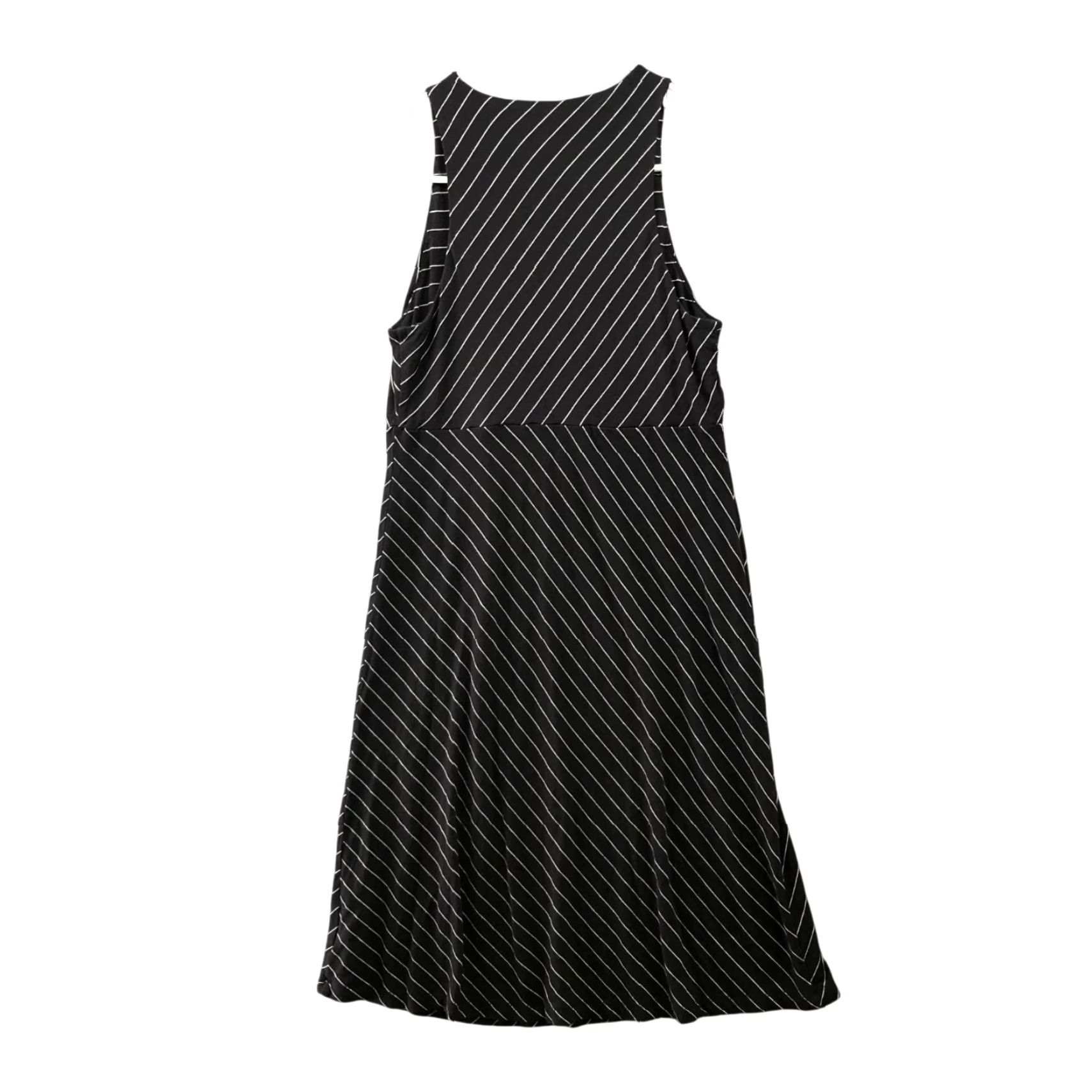 Athleta VINTAGE Athleta Women's Dress Sleeveless A-Line Knee Length Stripe Casual Summer S Black White Size S / US 4 / IT 40 - 2 Thumbnail