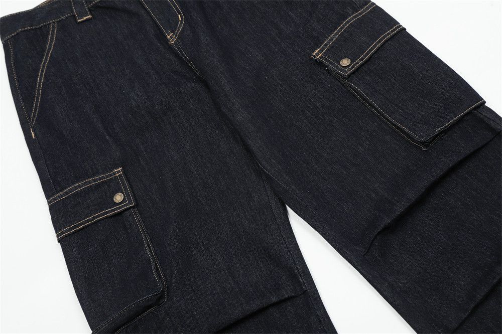 Japanese Brand × Jean Heavy multi-pocket men's street American cargo jeans Size US 34 / EU 50 - 6 Thumbnail