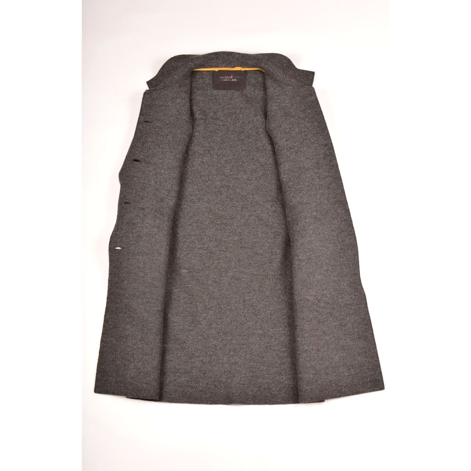Vintage Ewooluzione Gray Virgin Wool Designer Coat Jacket, Made in Italy, Size 40, Women, Wool Coat, Overcoat, Gray, Designer, 90s-like? Size S / US 4 / IT 40 - 5 Thumbnail